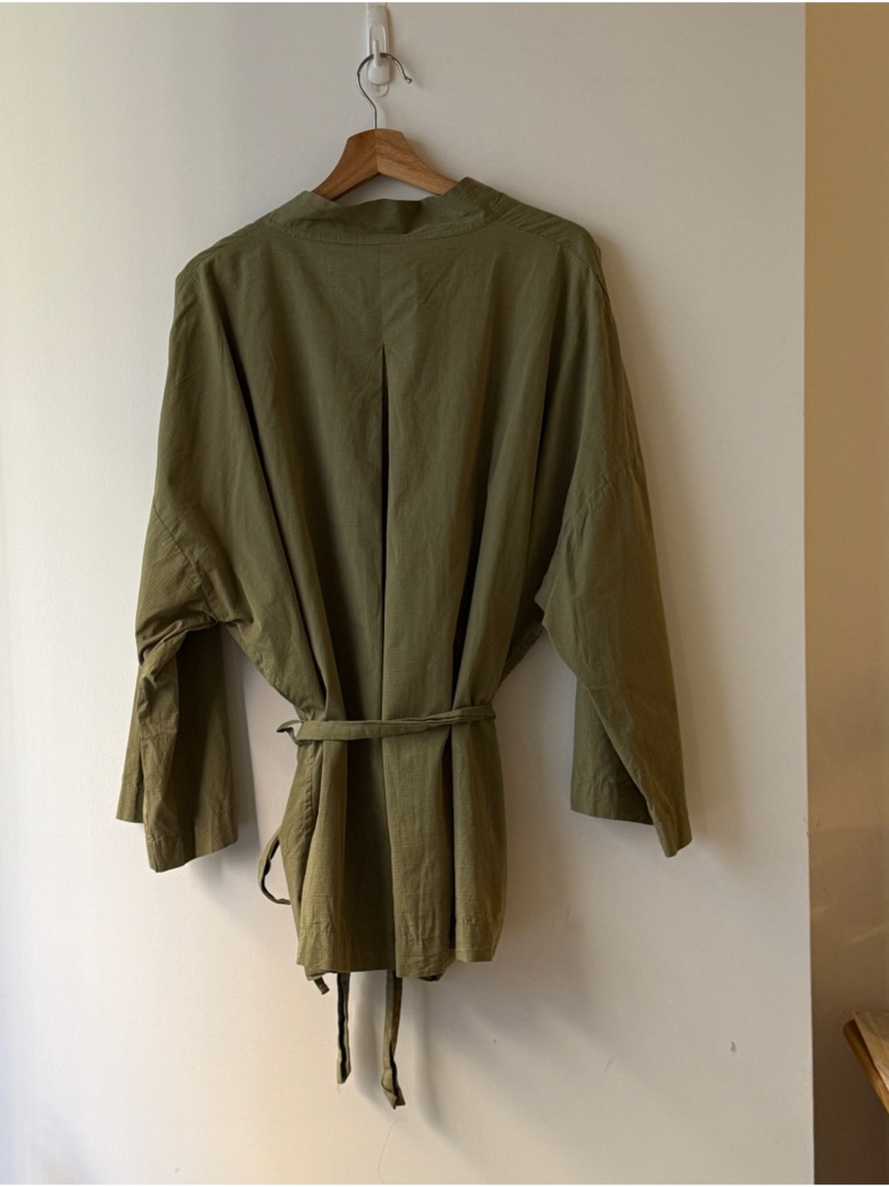 Tie-Waist Olive Kimono Robe by Deiji Studios - Picture 4 of 4
